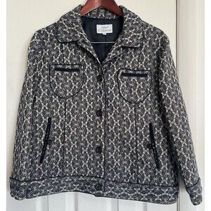 Rare Crocodile Jacket XL Blue and Tan Color